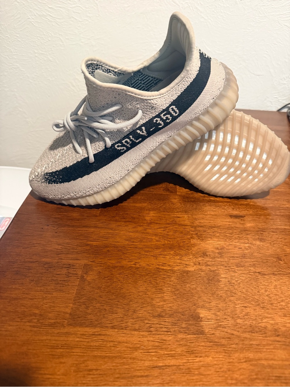 SPLY-350 Knit Sneaker in Beige and Black